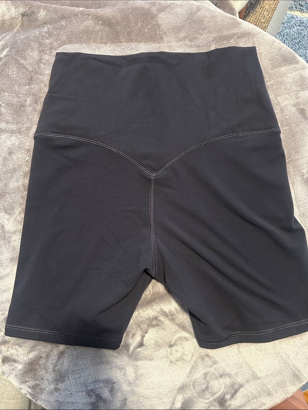 High rise black biker shorts